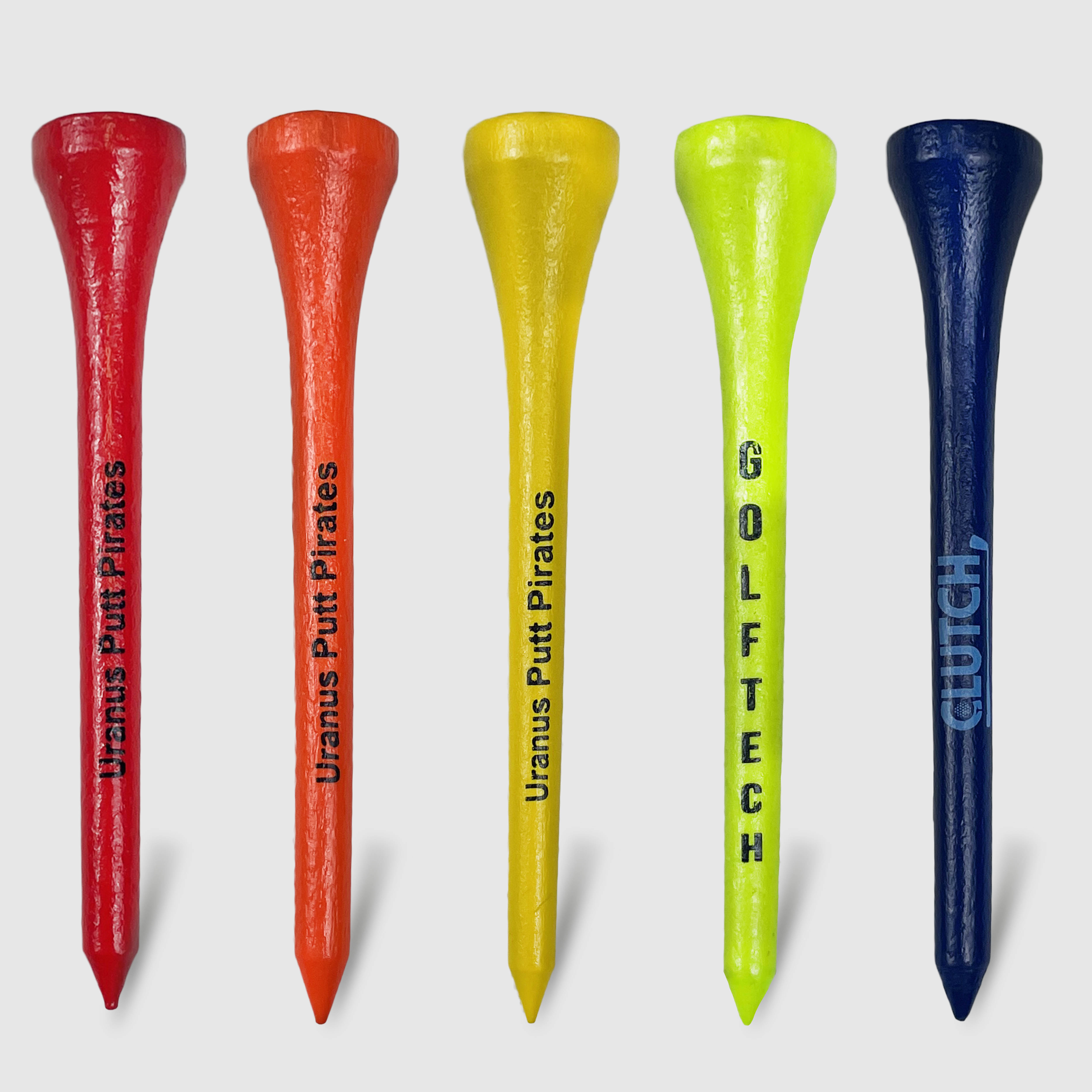 Factory Custom Golf All Sizes 83/70/54mm Wooden logo Tees Bamboo Golf Tee with Colors Stripes