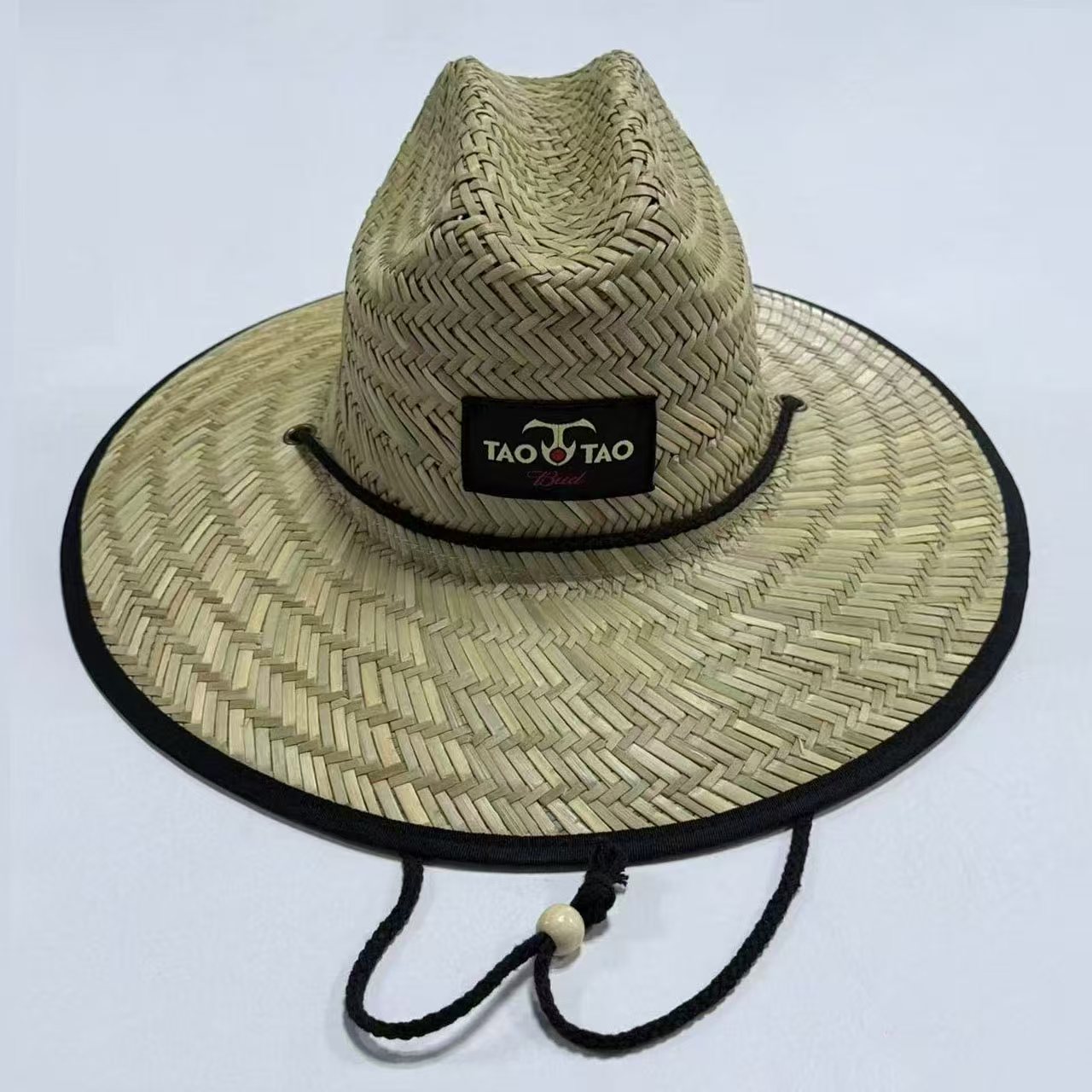 Custom Logo Outdoor Natural Straw Hat for Men Women Fishing Surf Sun Hat